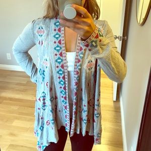 Johnny Was embroidered cardigan